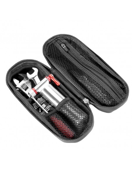 
Dviračio įrankių krepšys su 0,65 l butelio laikikliu – juodas
