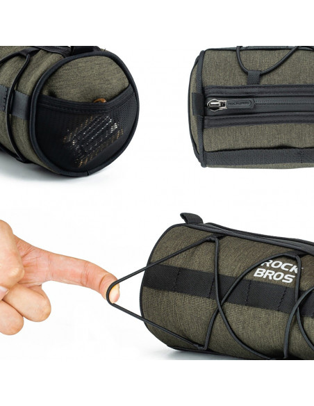 
Dviračio krepšys, tvirtinamas prie vairo, rėmo, po balneliu, 2 l - žalias
