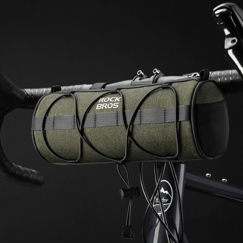 
Dviračio krepšys, tvirtinamas prie vairo, rėmo, po balneliu, 2 l - žalias
