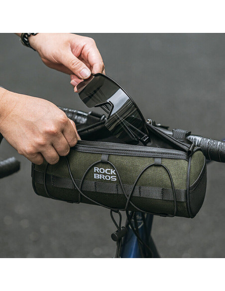 
Dviračio krepšys, tvirtinamas prie vairo, rėmo, po balneliu, 2 l - žalias
