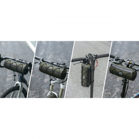 
Dviračio krepšys, tvirtinamas prie vairo, rėmo, po balneliu, 2 l - žalias
