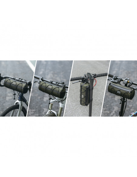 
Dviračio krepšys, tvirtinamas prie vairo, rėmo, po balneliu, 2 l - žalias
