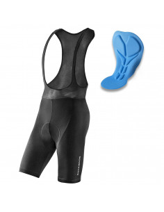 
Dviratininko šortai su antkrūtine ir pagalvėle XXXXL - juodi
