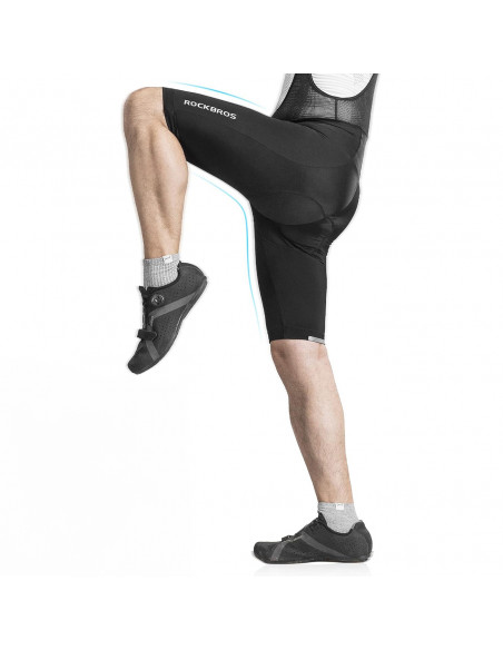 
Dviratininko šortai su antkrūtine ir pagalvėle XXXXL - juodi

