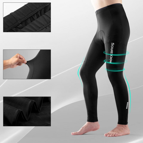 
Ilgos, kvėpuojančios dviratininko kelnės su XXL dydžio pamušalu – juodos
