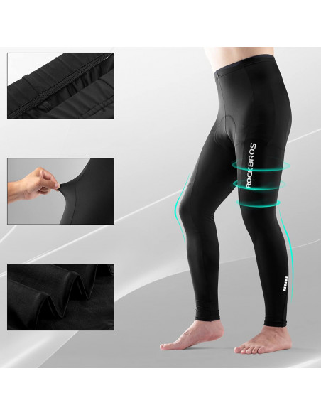 
Ilgos, kvėpuojančios dviratininko kelnės su XXL dydžio pamušalu – juodos
