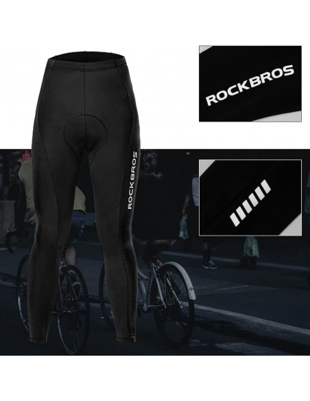 
Ilgos, kvėpuojančios dviratininko kelnės su XL dydžio pamušalu – juodos
