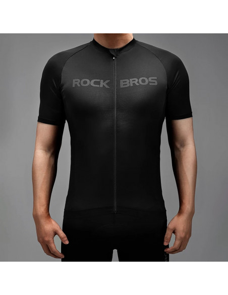 
Dviratininko marškinėliai trumpomis rankovėmis, M dydis - juodi
