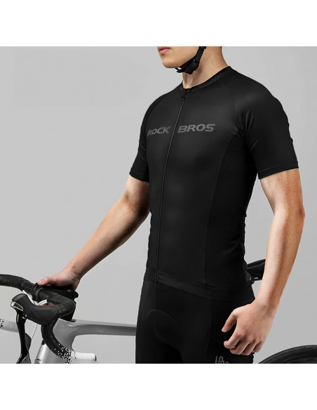 
Dviratininko marškinėliai trumpomis rankovėmis, L dydis - juodi
