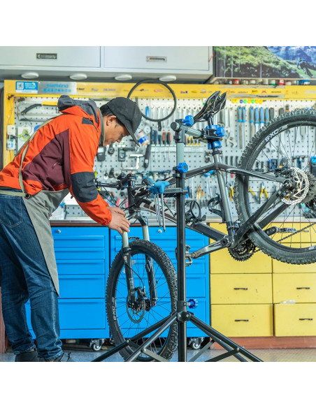 
Daugiafunkcinis dviračių stovas ant grindų – juodas
