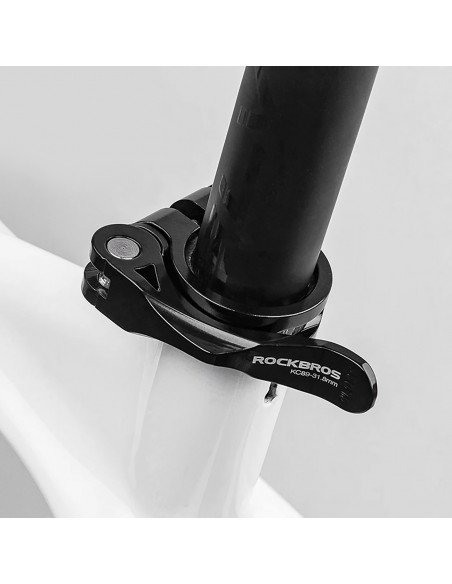 
Dviračio balnelio laikiklis 27,2 ir 28,6 mm balneliams su greito atleidimo mechanizmu – juodas
