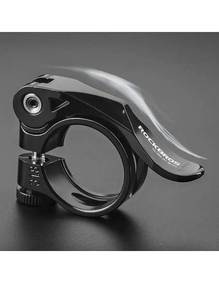 
Dviračio balnelio laikiklis 27,2 ir 28,6 mm balneliams su greito atleidimo mechanizmu – juodas
