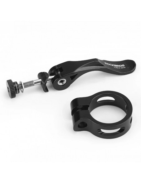 
Dviračio balnelio laikiklis 27,2 ir 28,6 mm balneliams su greito atleidimo mechanizmu – juodas
