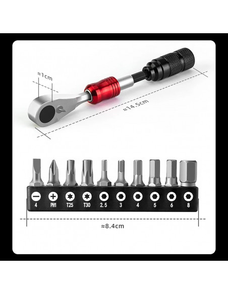 
Dviračio remonto įrankių rinkinys padangų kameroms ir keitimui - juodas
