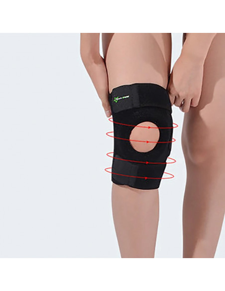 
Kelio apsauga, sportinė kelio, girnelės ir kelio sąnario apsauga, M dydis - juoda
