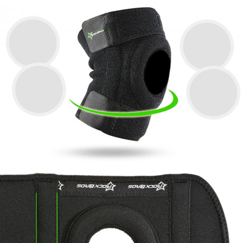 
Kelio apsauga, sportinė kelio, girnelės ir kelio sąnario apsauga, M dydis - juoda
