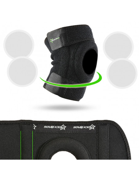 
Kelio apsauga, sportinė kelio, girnelės ir kelio sąnario apsauga, M dydis - juoda
