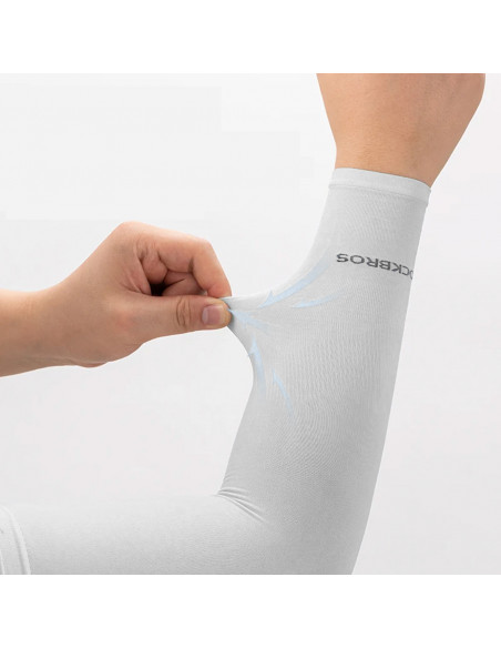 
Dviratininko rankų šildytuvai nuo saulės su UPF50+ filtru, 2 vnt. - balti
