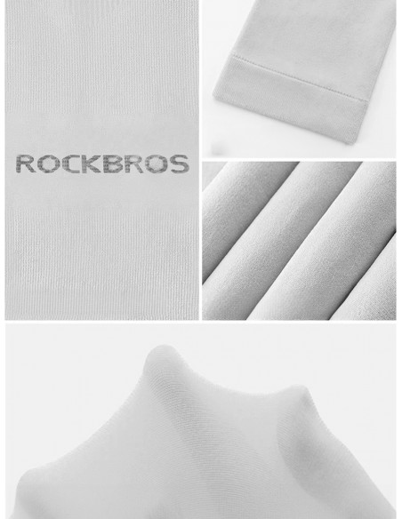 
Dviratininko rankų šildytuvai nuo saulės su UPF50+ filtru, 2 vnt. - balti
