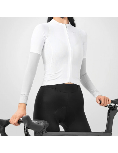 
Dviratininko rankų šildytuvai nuo saulės su UPF50+ filtru, 2 vnt. - balti
