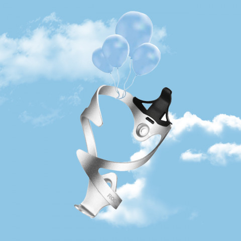 
Aliuminio dviračio butelio laikiklis – baltas
