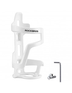 
Polikarbonato dviračio butelių laikiklis 51–73 mm skersmens buteliams – baltas
