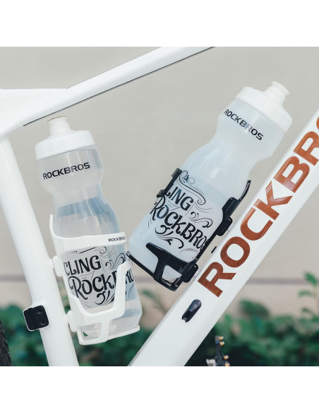 
Polikarbonato dviračio butelių laikiklis 51–73 mm skersmens buteliams – baltas
