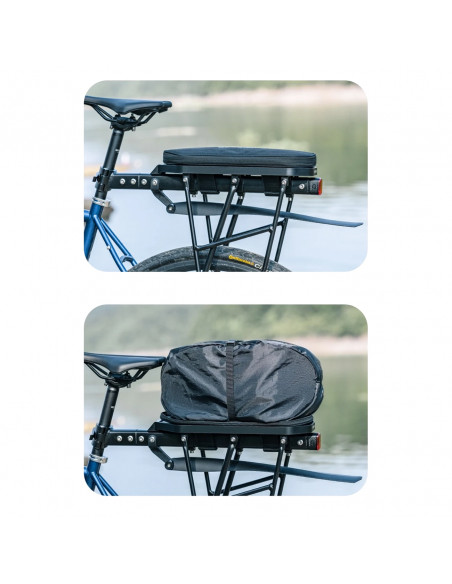 
Sulankstomas dviračių bagažo krepšys su sėdynės funkcija, 5 l – juodas
