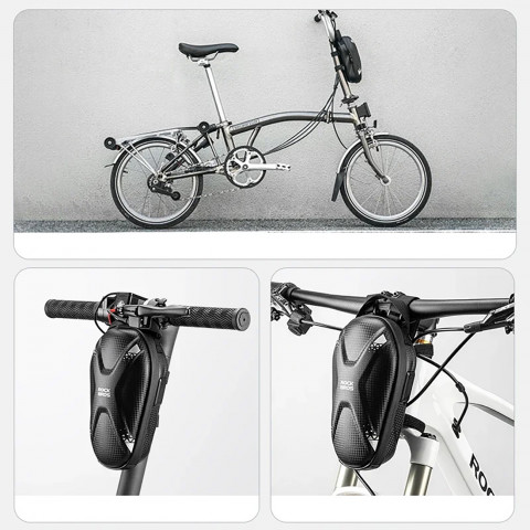 
Dviračio arba paspirtuko vairo krepšys 1,3 l - juodas
