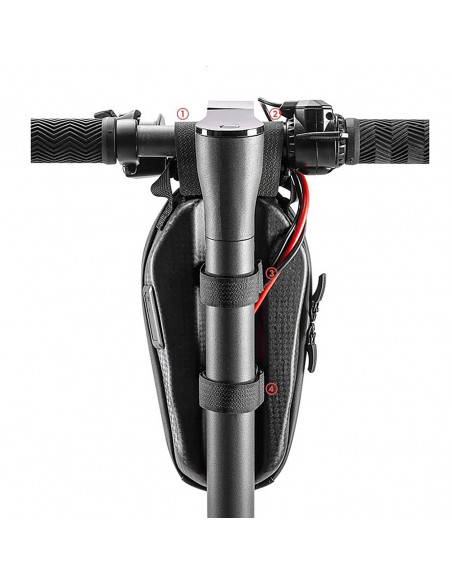 
Dviračio arba paspirtuko vairo krepšys 1,3 l - juodas
