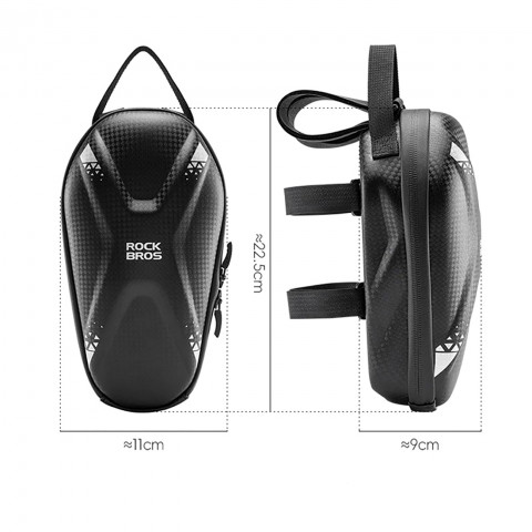 
Dviračio arba paspirtuko vairo krepšys 1,3 l - juodas
