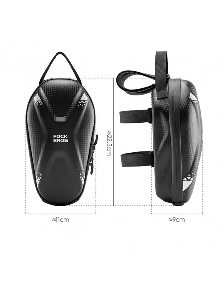 
Dviračio arba paspirtuko vairo krepšys 1,3 l - juodas
