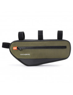 
Dviračio rėmo krepšys su šonine kišene, 1,7 l – žalias ir juodas
