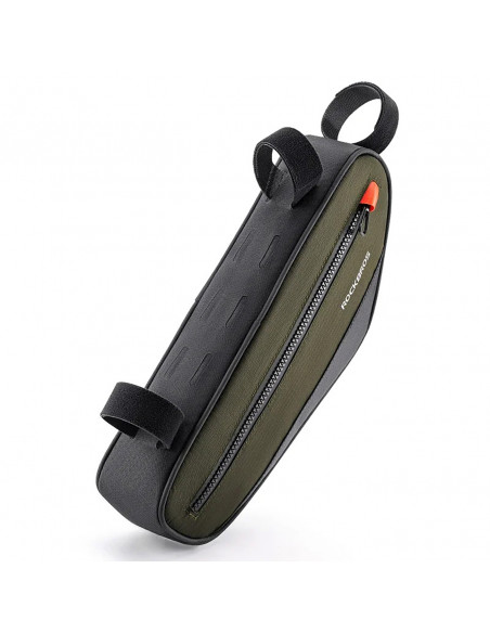 
Dviračio rėmo krepšys su šonine kišene, 1,7 l – žalias ir juodas
