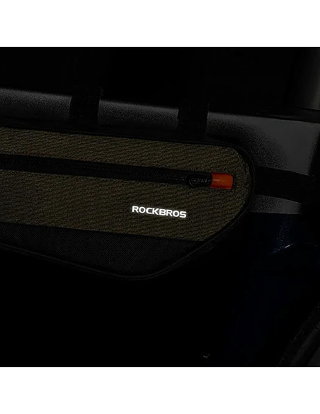 
Dviračio rėmo krepšys su šonine kišene, 1,7 l – žalias ir juodas
