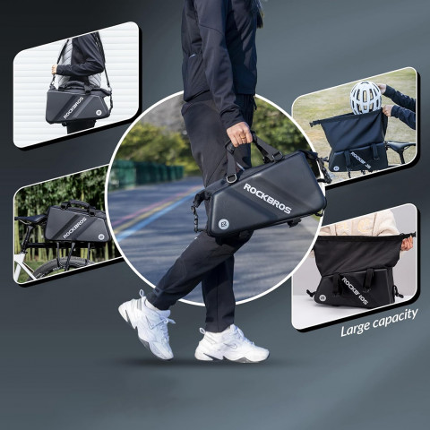 
Prie bagažinės tvirtinamas sportinis ir dviračio krepšys, 11,6 l – juodas
