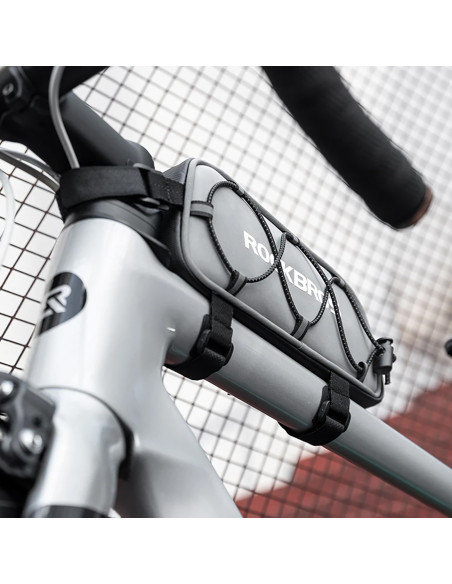 
Prie rėmo tvirtinamas dviračio krepšys, 0,9 l – sidabrinis
