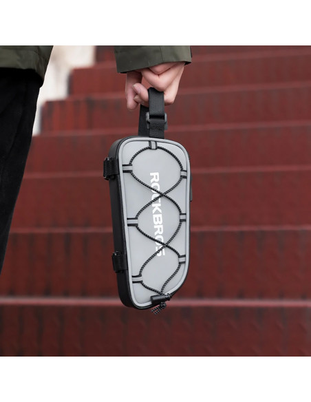 
Prie rėmo tvirtinamas dviračio krepšys, 0,9 l – sidabrinis
