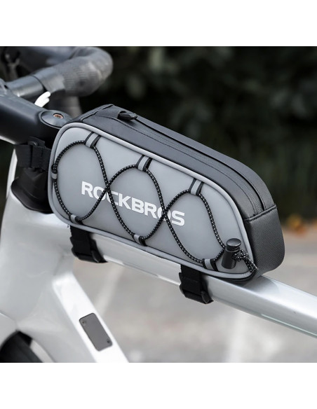 
Prie rėmo tvirtinamas dviračio krepšys, 0,9 l – sidabrinis
