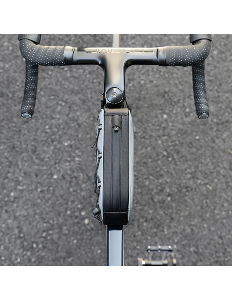 
Prie rėmo tvirtinamas dviračio krepšys, 0,9 l – sidabrinis
