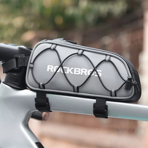 
Prie rėmo tvirtinamas dviračio krepšys, 0,9 l – sidabrinis
