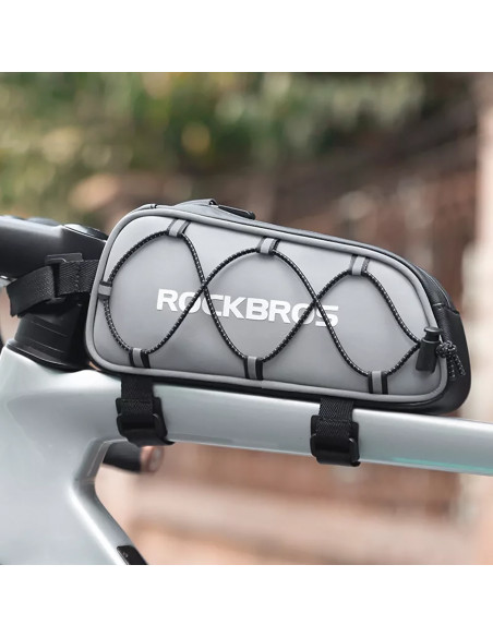 
Prie rėmo tvirtinamas dviračio krepšys, 0,9 l – sidabrinis
