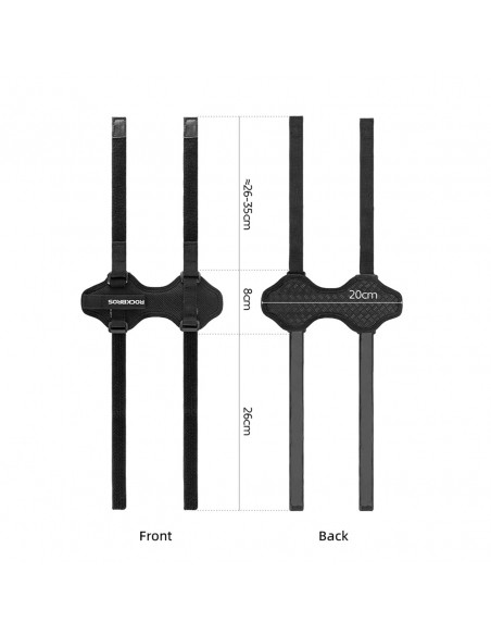 
Dviračio laikiklis su lipnia juosta, skirtas tvirtinti prie vairo rėmo garsiakalbiui, vandens buteliukui ir pan. - juod...