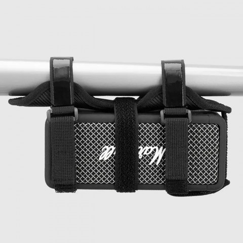 
Dviračio laikiklis su lipnia juosta, skirtas tvirtinti prie vairo rėmo garsiakalbiui, vandens buteliukui ir pan. - juod...