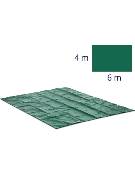 Brezento apsauginė danga su PVC ąselėmis 650 g/m2 600 x 400 cm Brezento apsauginė danga su PVC ąselėmis 650 g/m2 600 x 400 cm