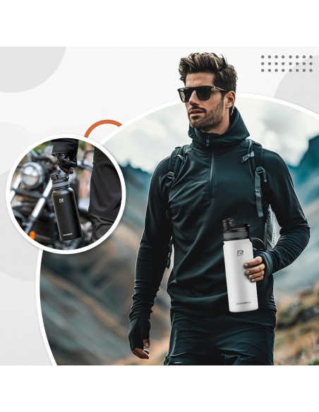 
Terminis dviračio butelis gėrimams 620 ml - baltas
