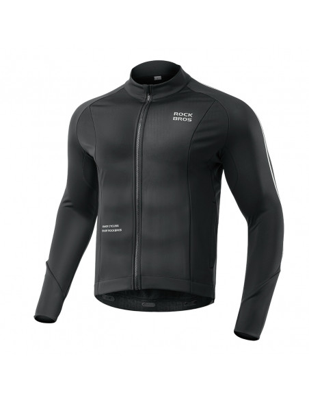 
Šiltas rudens/ žiemos ilgomis rankovėmis dviratininko marškinėliai L - juodi
