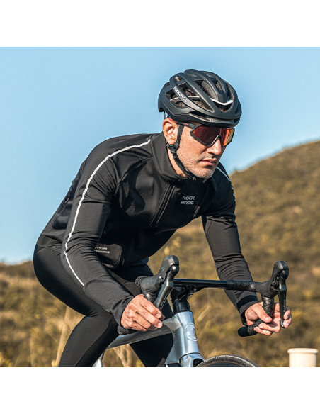 
Šiltas rudens/ žiemos ilgomis rankovėmis dviratininko marškinėliai L - juodi
