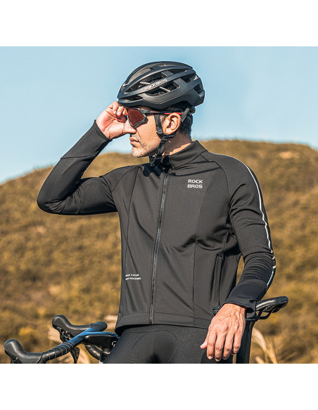 
Šiltas rudens/ žiemos ilgomis rankovėmis dviratininko marškinėliai L - juodi
