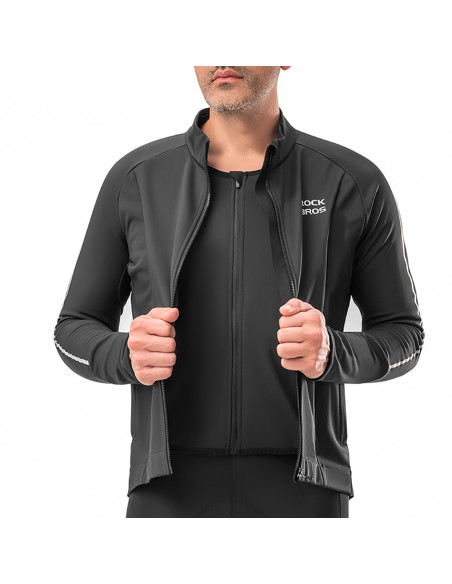 
Šiltas rudens/ žiemos XXL ilgarankovis dviratininko marškinėliai - juodi
